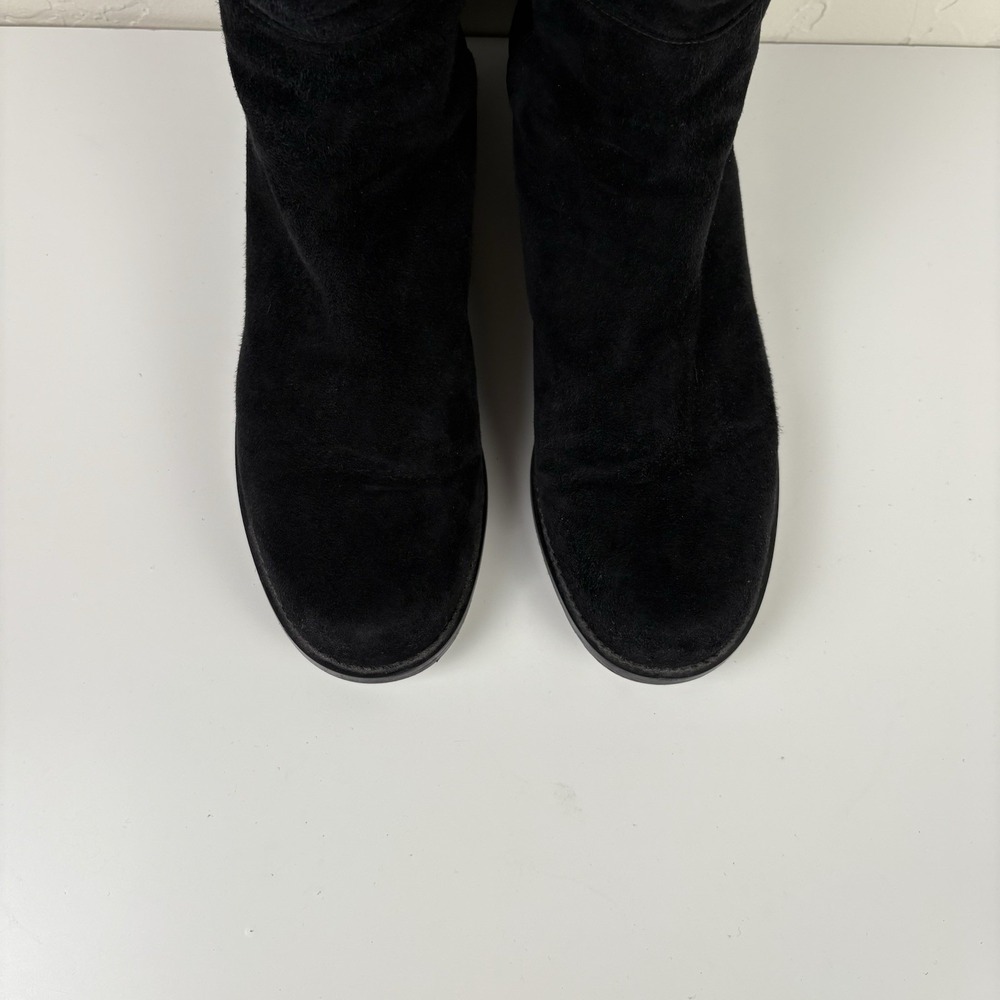 Stuart Weitzman 50/50 Over-the-Knee Boot Women's Size 7 1/2 Black Suede - Picture 9 of 12